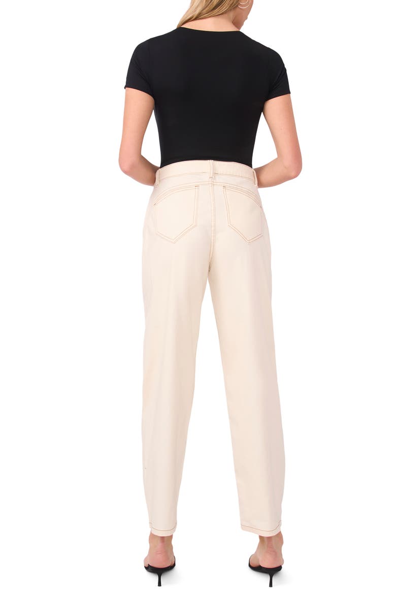 Curved Seam Ankle Jeans, Alternate, color, ANTIQUE WHITE