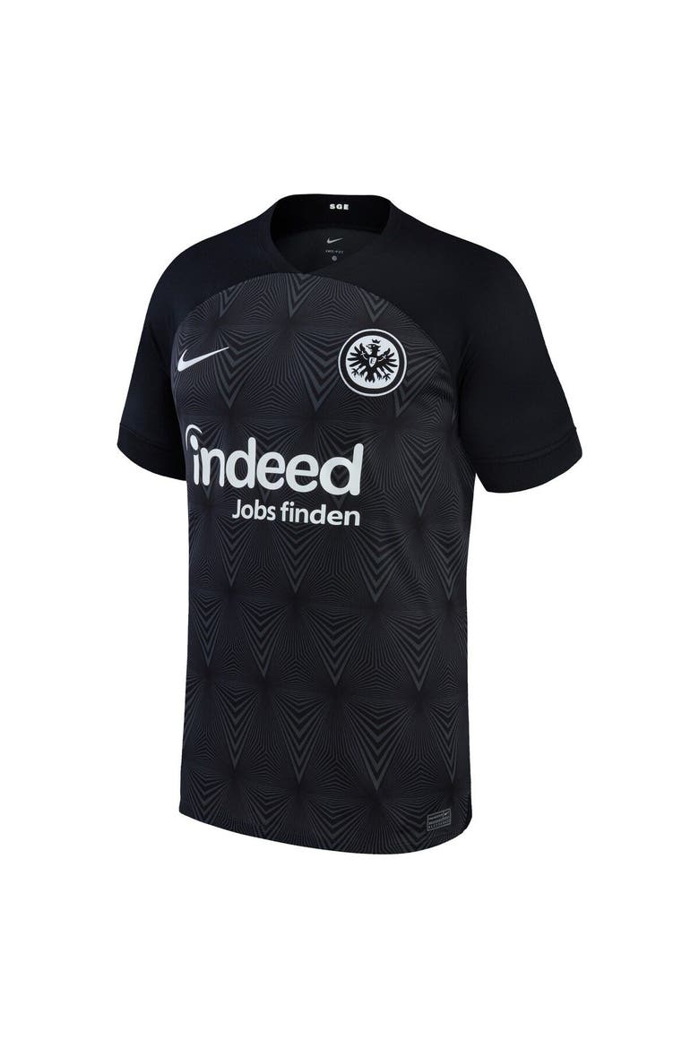 Men's Nike Black Eintracht Frankfurt 2022/23 Away Replica Blank Jersey, Alternate, color, Black