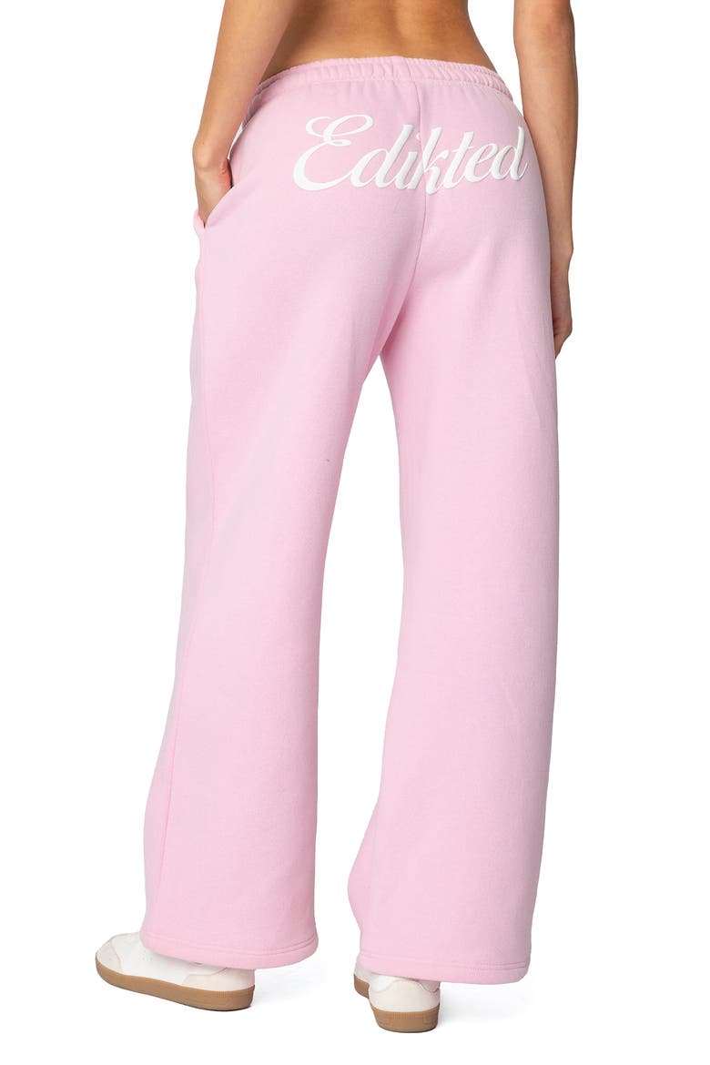 Logo Wide Leg Sweatpants, Alternate, color, PINK