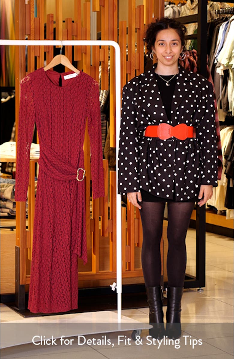 Long Sleeve Lace Midi Dress, sales video thumbnail