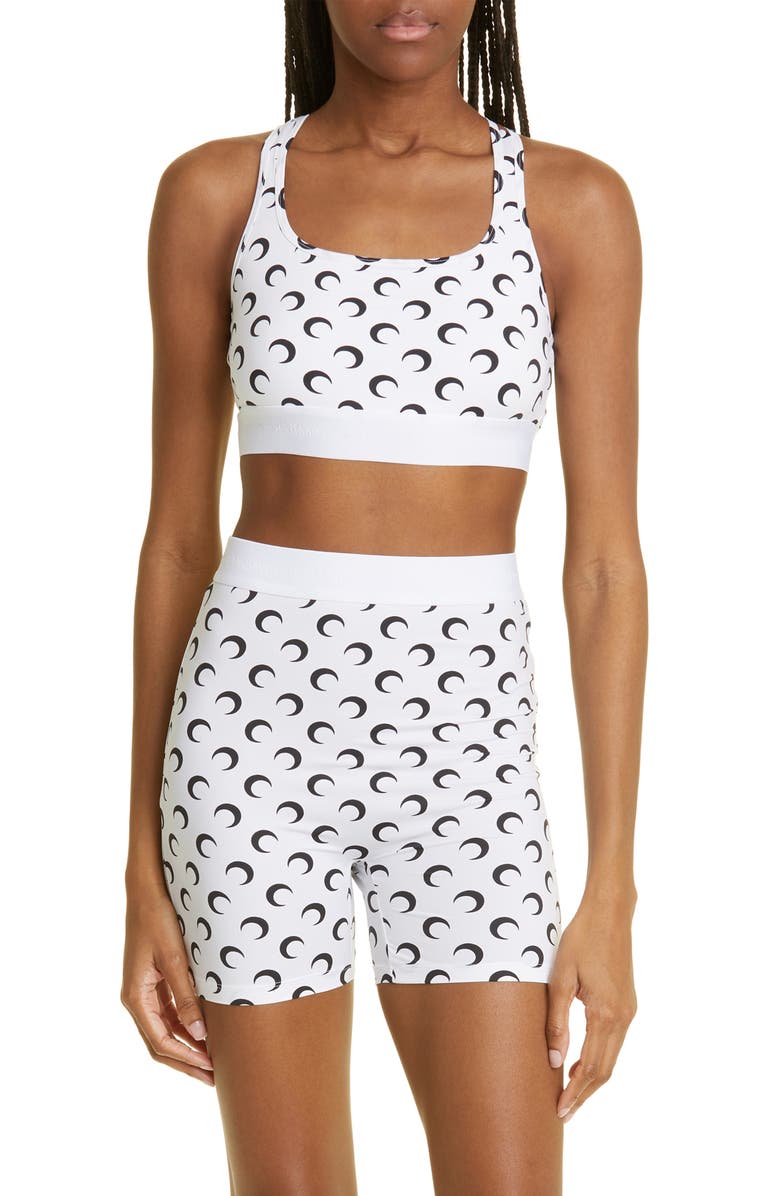 Marine Serre Allover Moon Print Bra Top, Main, color, 