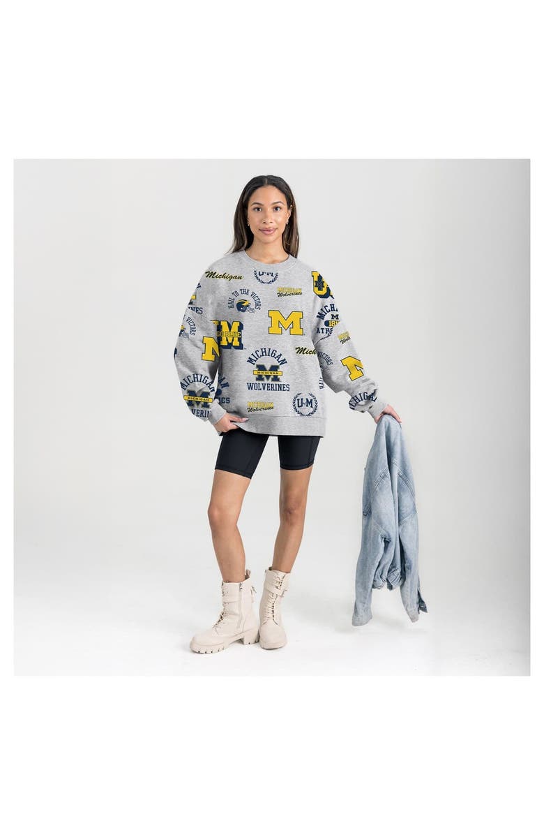 GAMEDAY COUTURE Women's Gameday Couture Gray Michigan Wolverines Always on Repeat Fleece Sweatshirt, Alternate, color, Gray