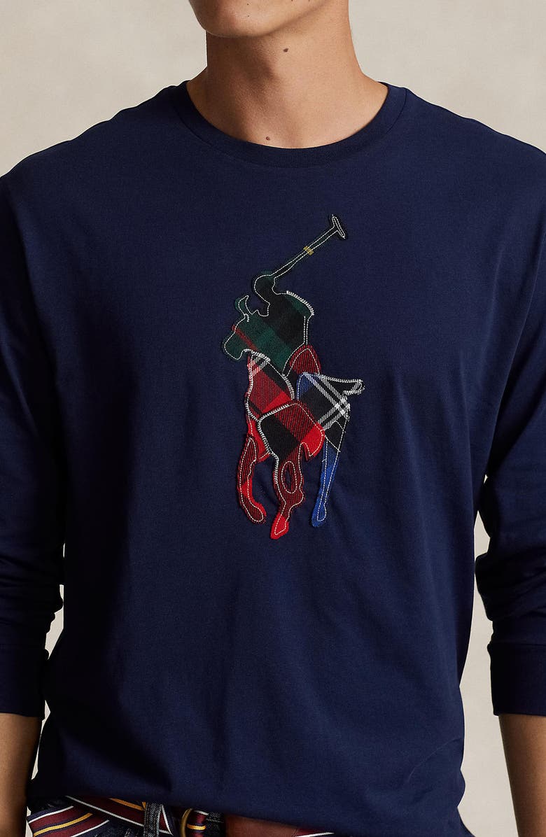 Polo Ralph Lauren Appliqué Logo Long Sleeve T-Shirt, Alternate, color,