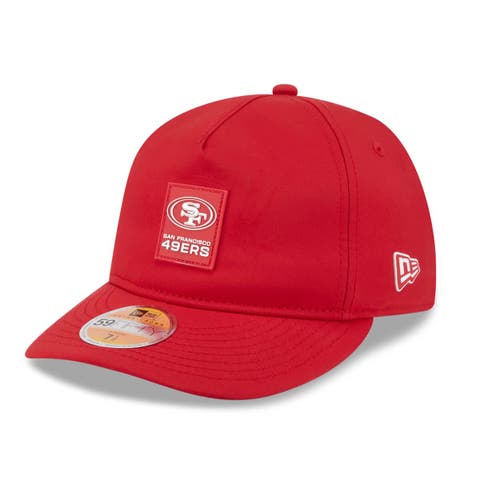 Men's New Era Scarlet San Francisco 49ers 2025 Sideline  Retro Crown 59FIFTY Fitted Hat