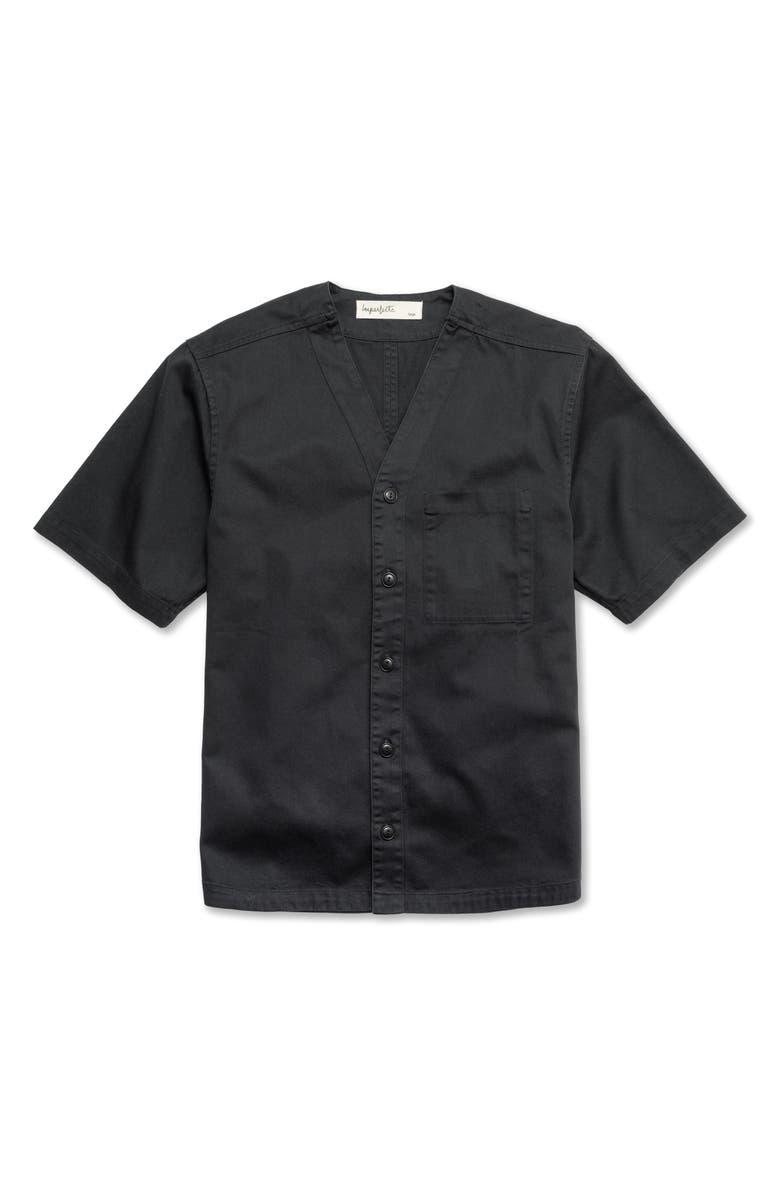 Imperfects The Benny Short Sleeve Button-Up Shirt, Main, color, Jet Black