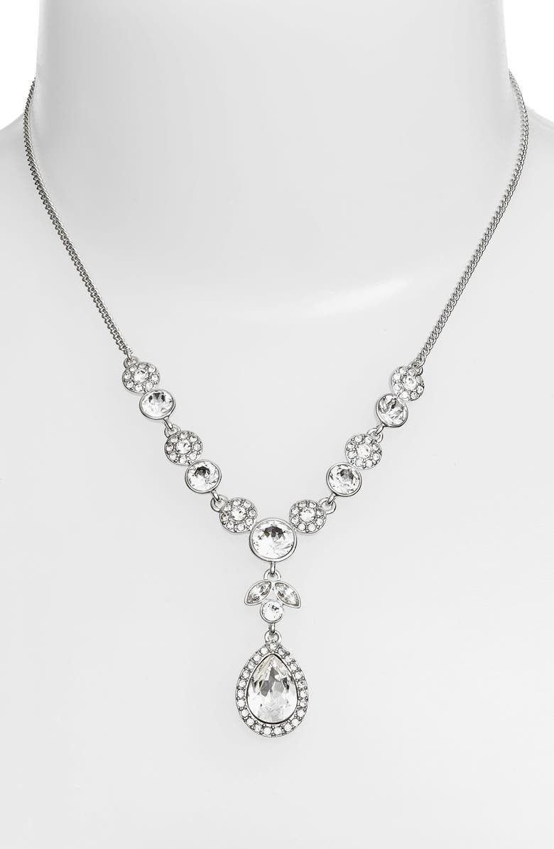 Givenchy Crystal Y-Necklace, Main, color, 