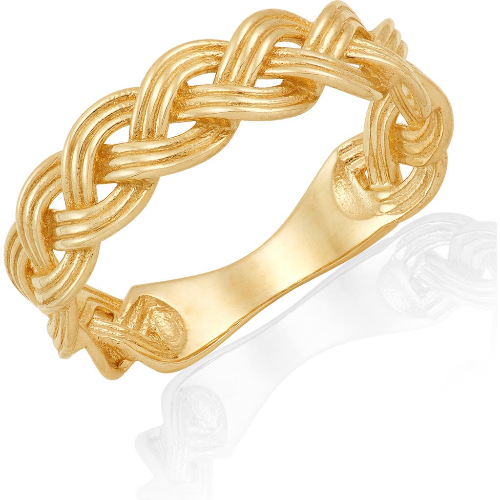 Frankie & Zoe Braided Band Ring In Gold