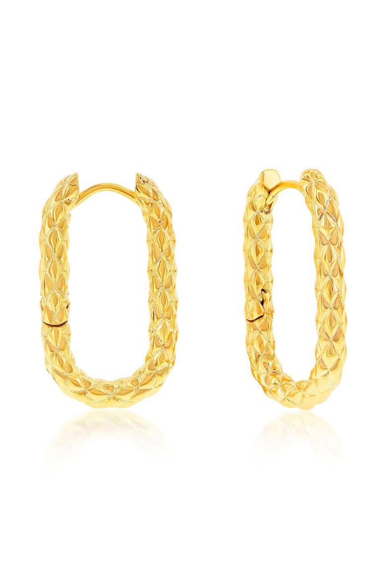 Diamond Cut Hoop Earrings, Main, color, Gold