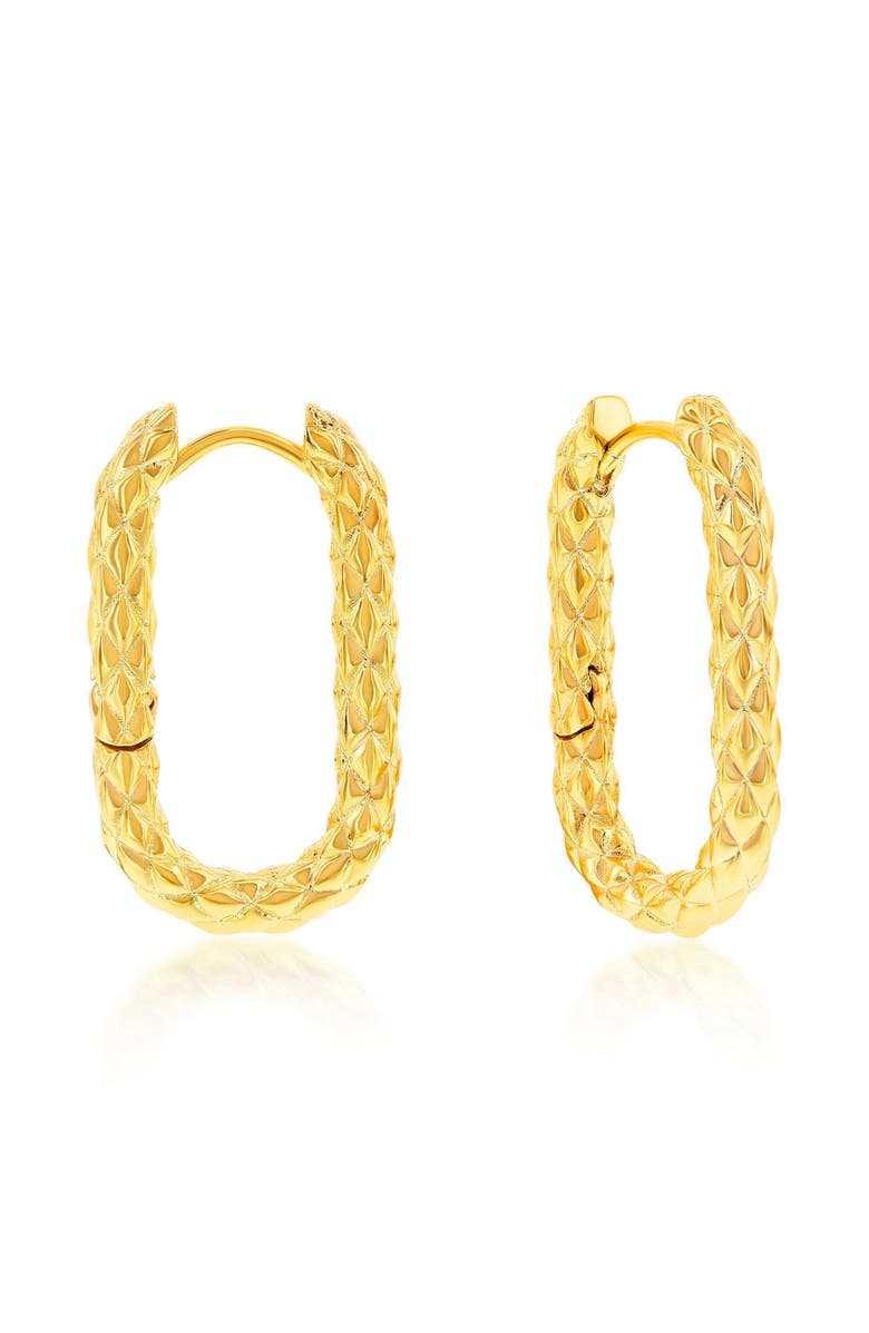 Donatello Gian Diamond Cut Hoop Earrings, Main, color, Gold