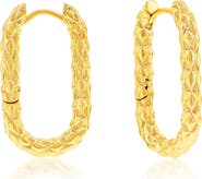 Donatello Gian Diamond Cut Hoop Earrings
