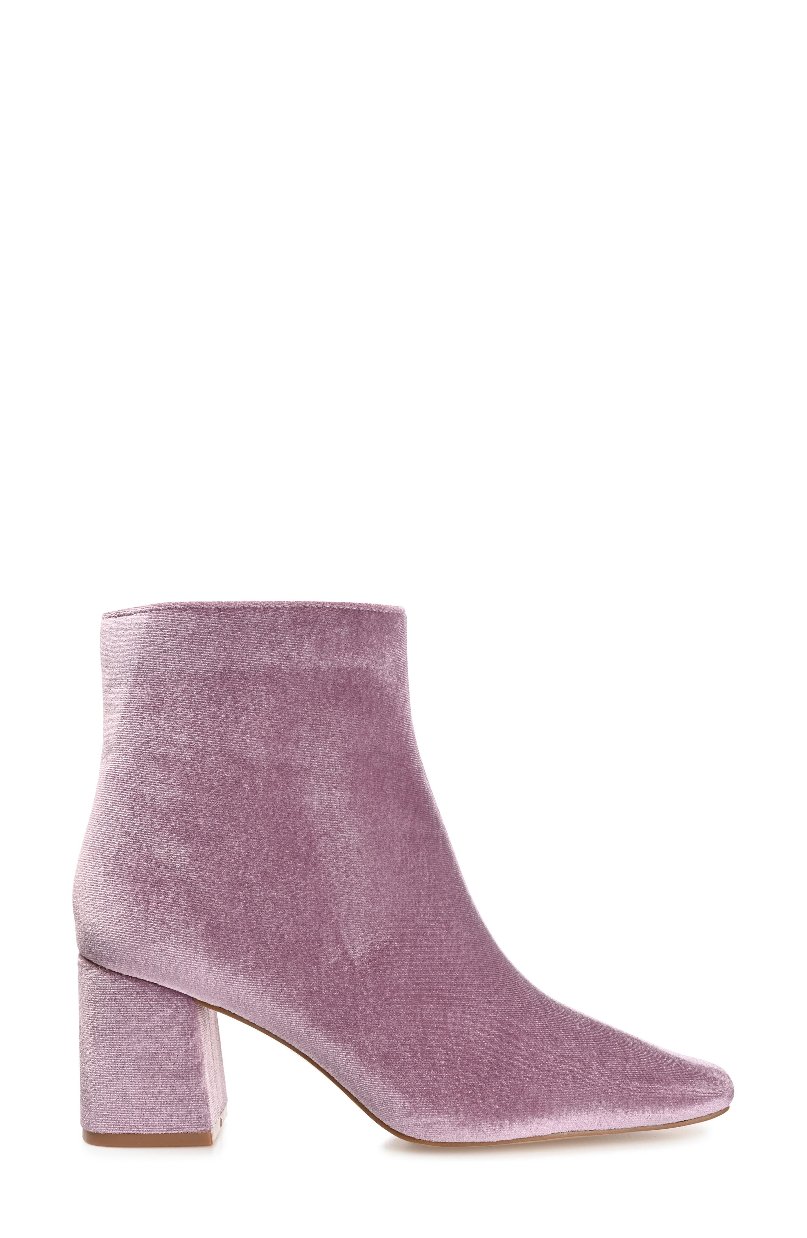 Journee Collection Hazara Block Heel Bootie, Alternate, color, Lilac
