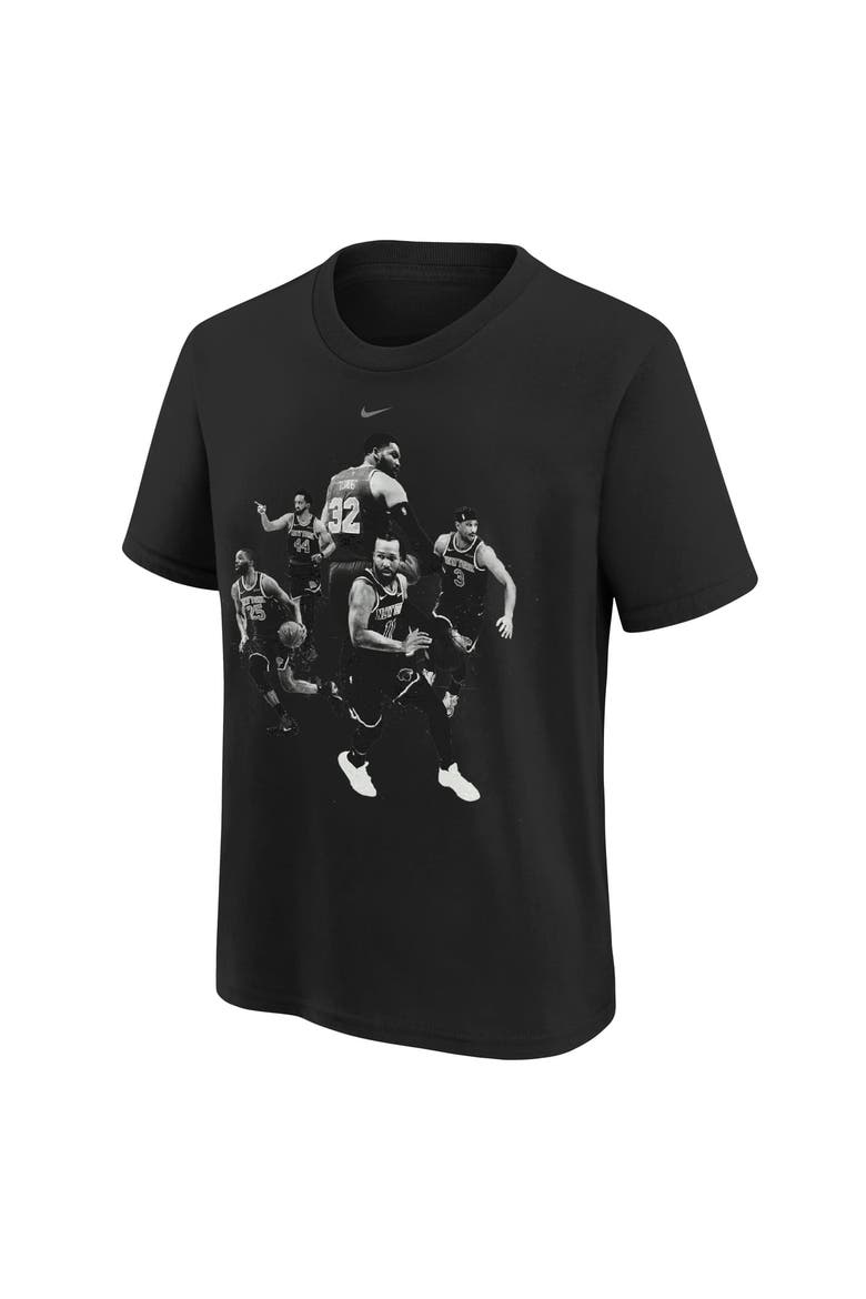 Youth Nike  Black New York Knicks Players T-Shirt, Alternate, color, Black
