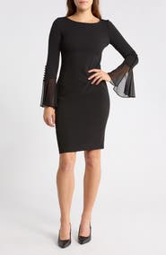 Calvin Klein Bell Sleeve Sheath Dress