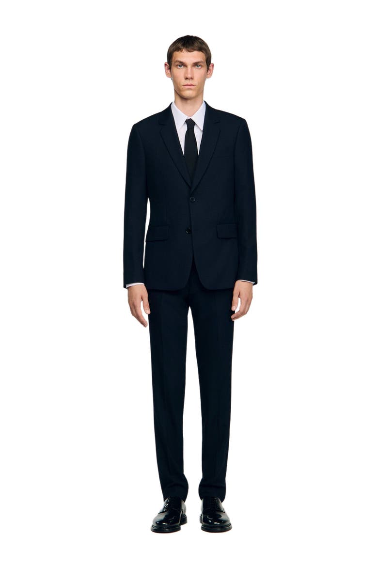 Wool suit jacket, Alternate, color, Navy blue