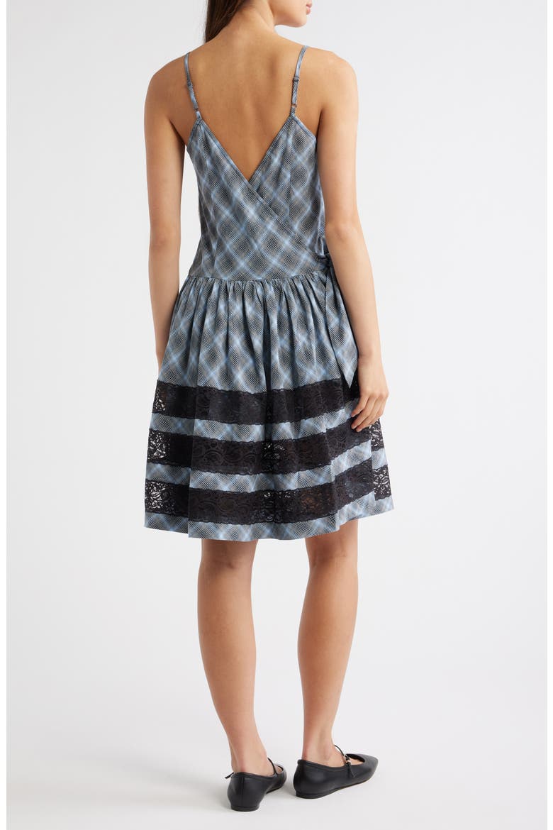 Iggy Lace Insert Midi Dress, Alternate, color, BLUE