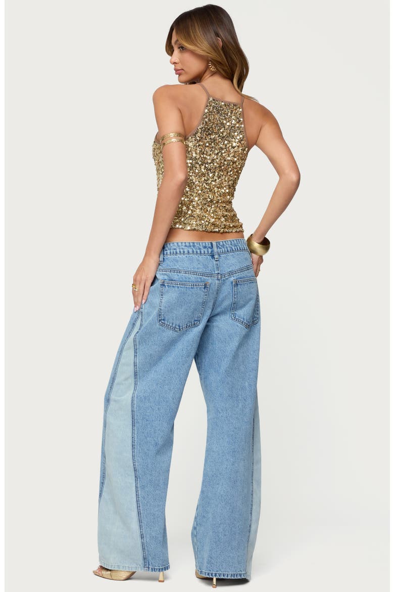 Pasha Sequin Camisole, Alternate, color, GOLD