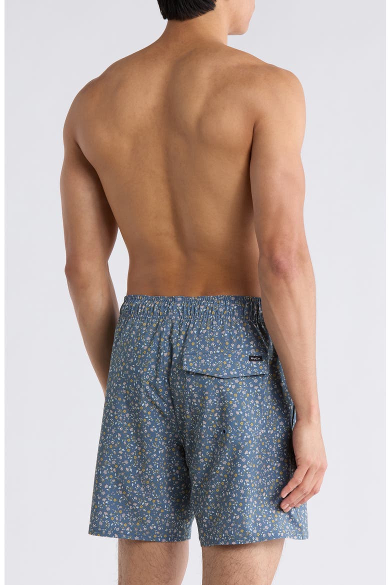 Tropical Print Board Shorts, Alternate, color, VINTAGE NAVY