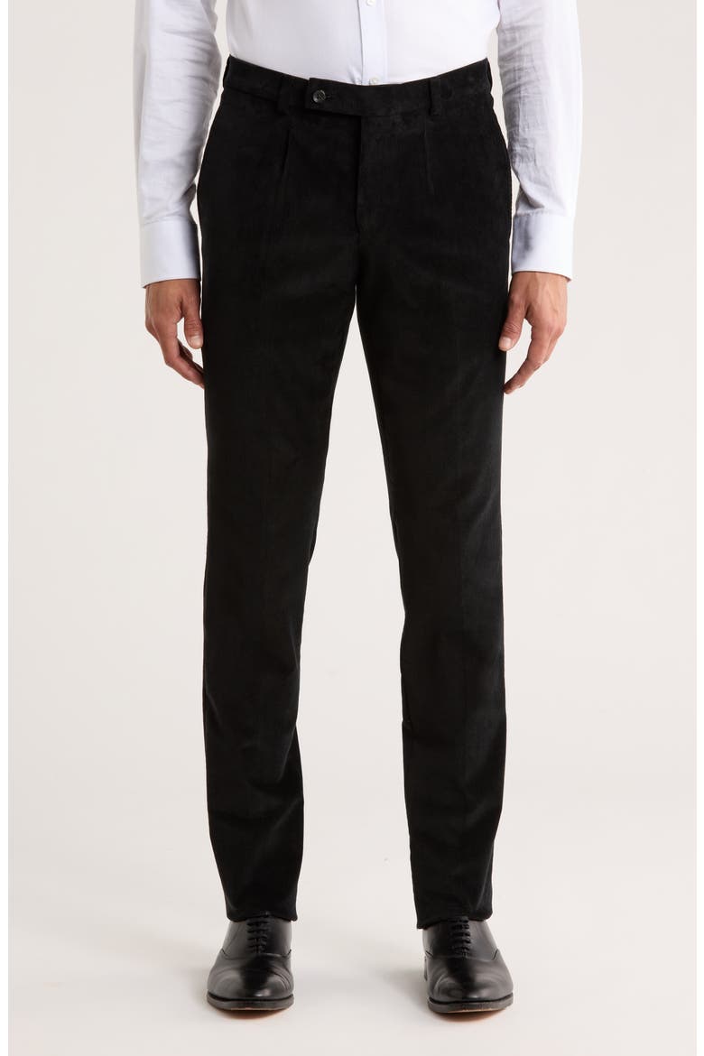 Yves Stretch Cotton Pants, Main, color, BLACK