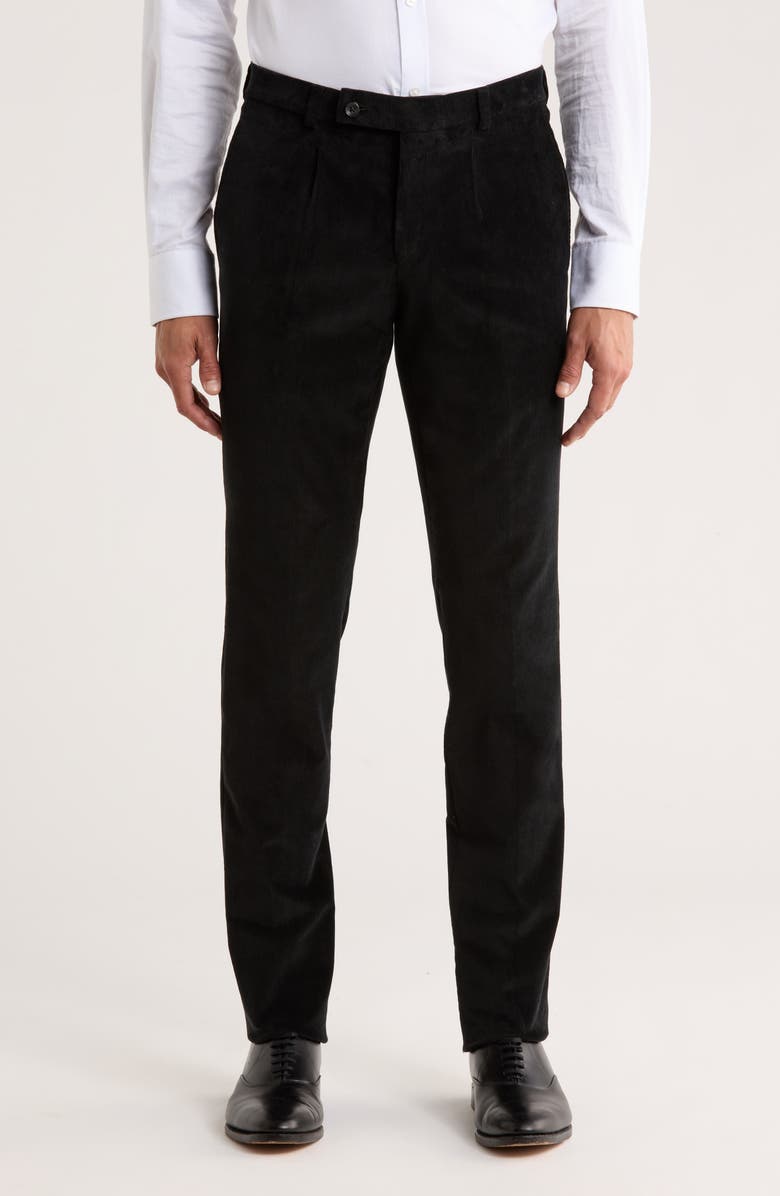 Jack Victor Yves Stretch Cotton Pants, Main, color, Black