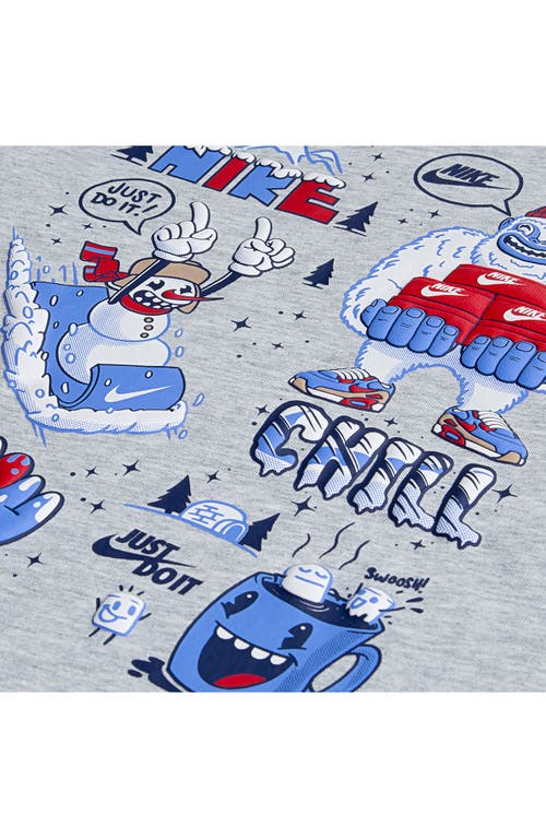 Nike Kids' Holiday Right Graphic T-shirt In Gray