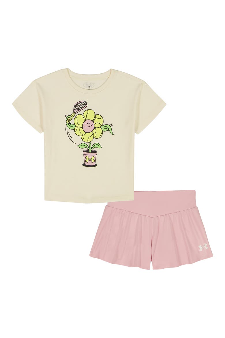 Kids' Graphic T-Shirt & Flare Shorts Set, Main, color, STONE