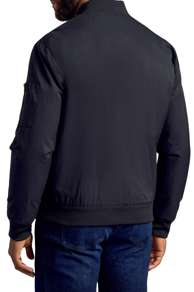 Water Resistant Cotton Blend Bomber Jacket, Alternate, color, BLACK