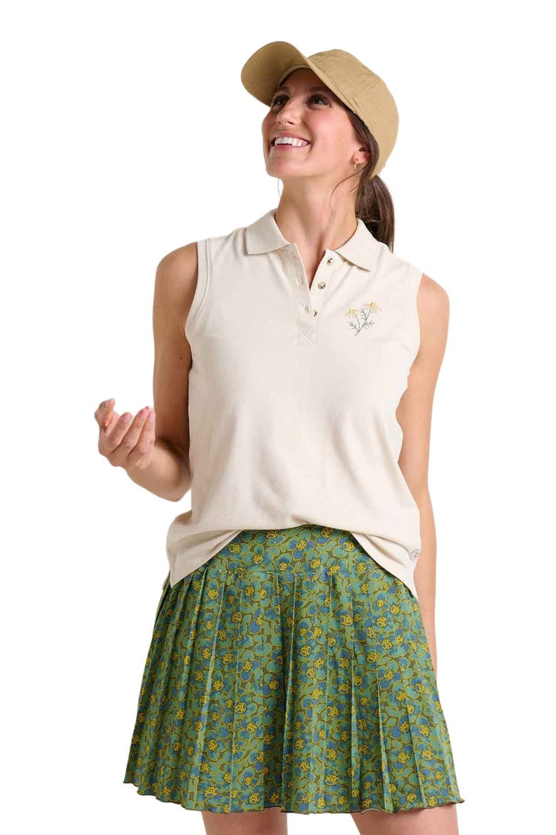 Women's Yerba Sleeveless Polo, Alternate, color, Salt Embroidery