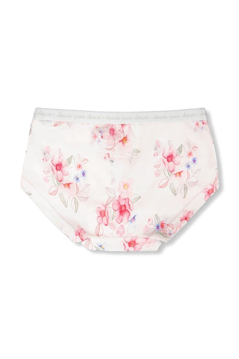 Organic Cotton Flowers Boyshort Panty, Alternate, color, Pink Printed Flowers
