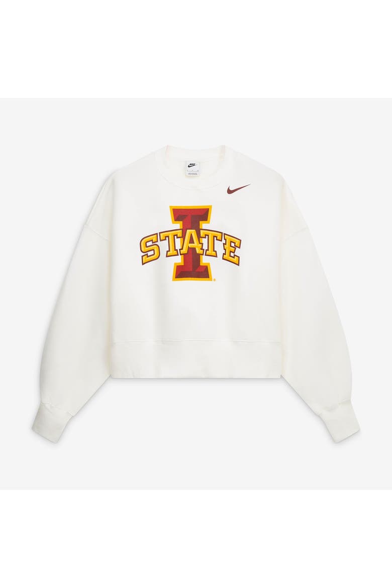 Women's Nike White Iowa State Cyclones Phoenix Fleece Pullover Sweatshirt, Main, color, White