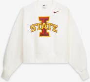 Nike Women's Nike White Iowa State Cyclones Phoenix Fleece Pullover Sweatshirt
