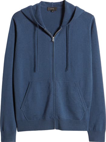 Vince Modern Wool, Cotton & Cashmere Zip-Up Hoodie Sweater