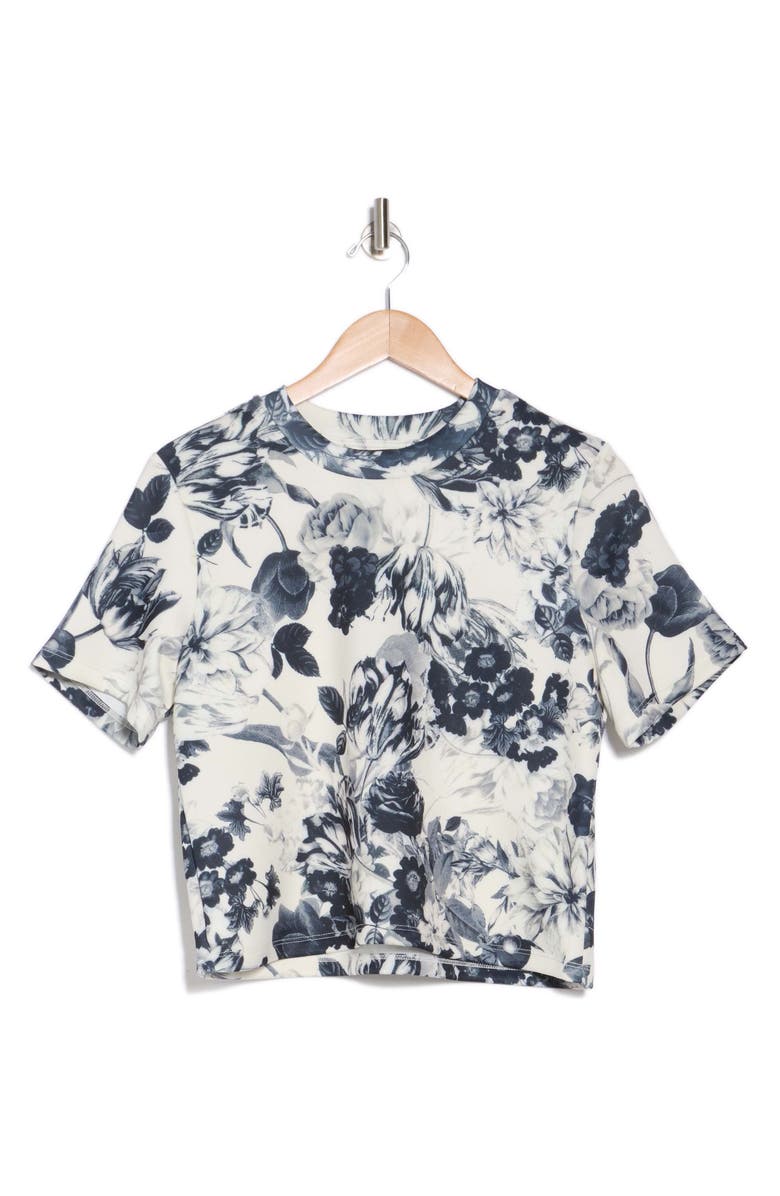 T Tahari Print Top, Alternate, color, Navy Blossom Breeze Print