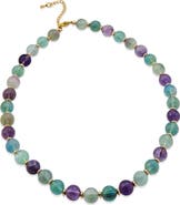 SAVVY CIE JEWELS Fluorite Stone Beaded Collar Necklace
