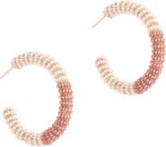 Deepa Gurnani Misia Two-Tone Hoop Earrings