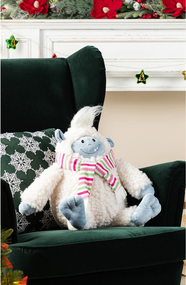 Glitzhome Christmas Fabric Yeti Table Decor, Alternate, color, 