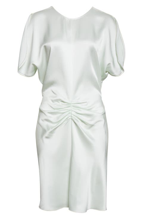 Ruched Waist Crepe Back Satin Minidress