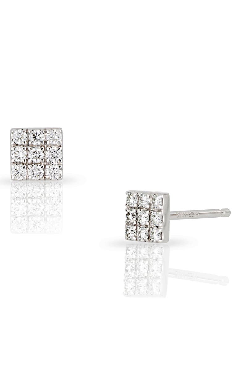 Bony Levy Kiera Square Diamond Stud Earrings, Main, color,