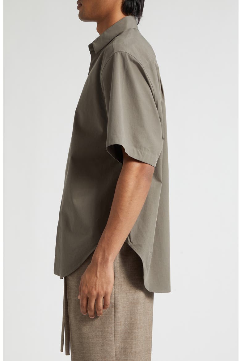 Classic Short Sleeve Button-Up Shirt, Alternate, color, WILLOW WILLOW