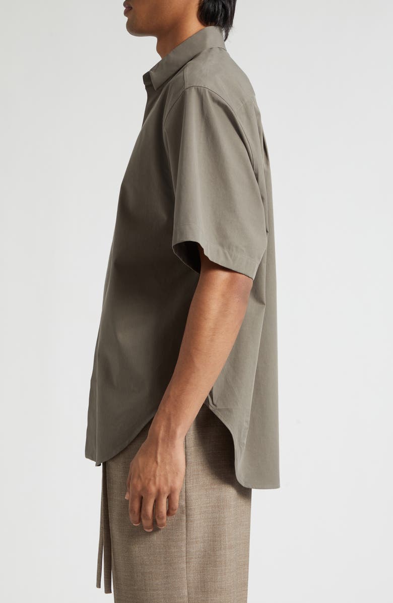 Fear of God Classic Short Sleeve Button-Up Shirt, Alternate, color, Willow Willow