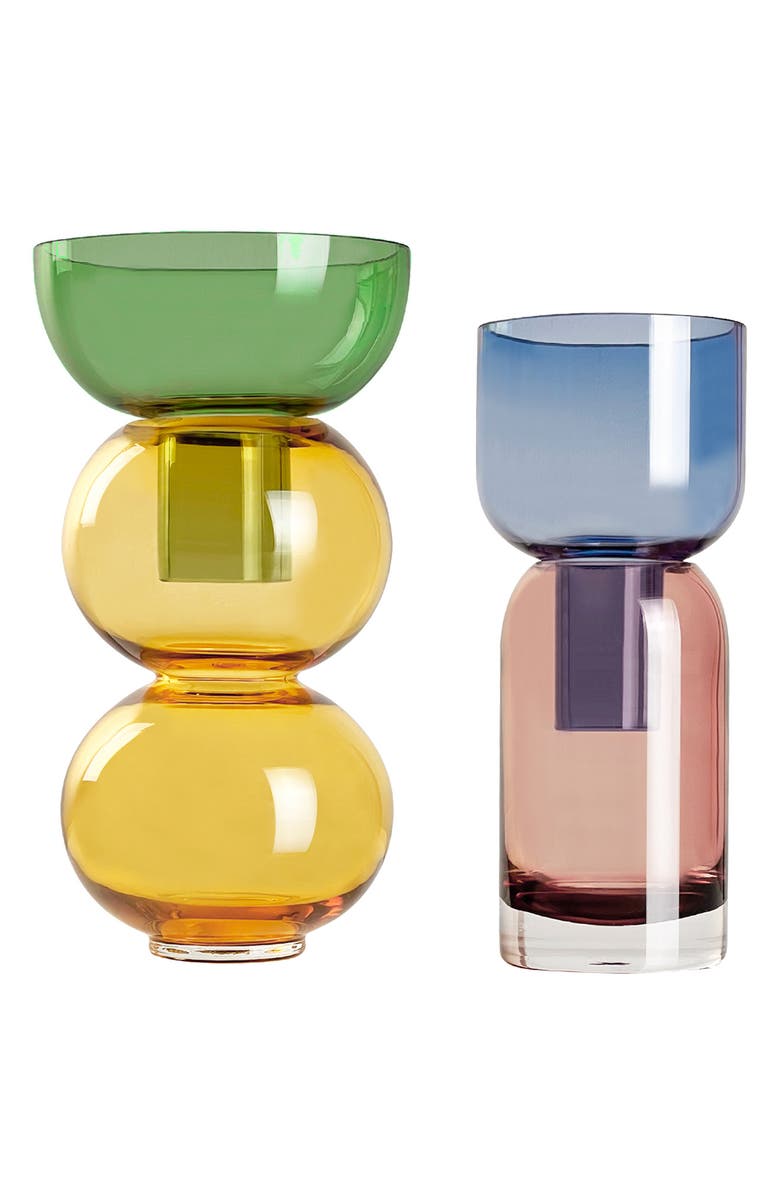 CLOUDNOLA Set of 2 Reversible Vases, Alternate, color, Multi