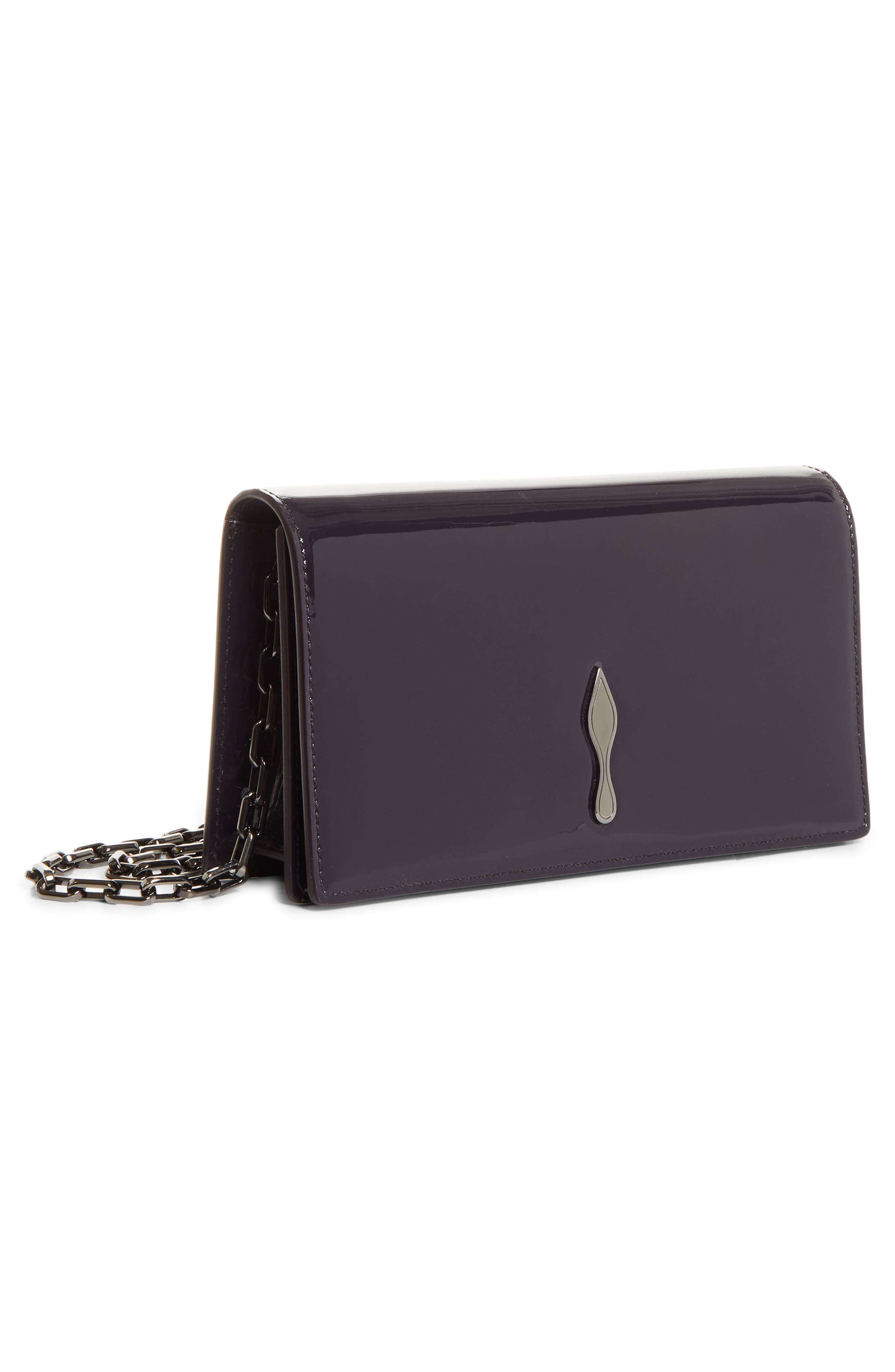 Bettina Patent Leather Clutch, Alternate, color, L533 MUSE/ GUN METAL