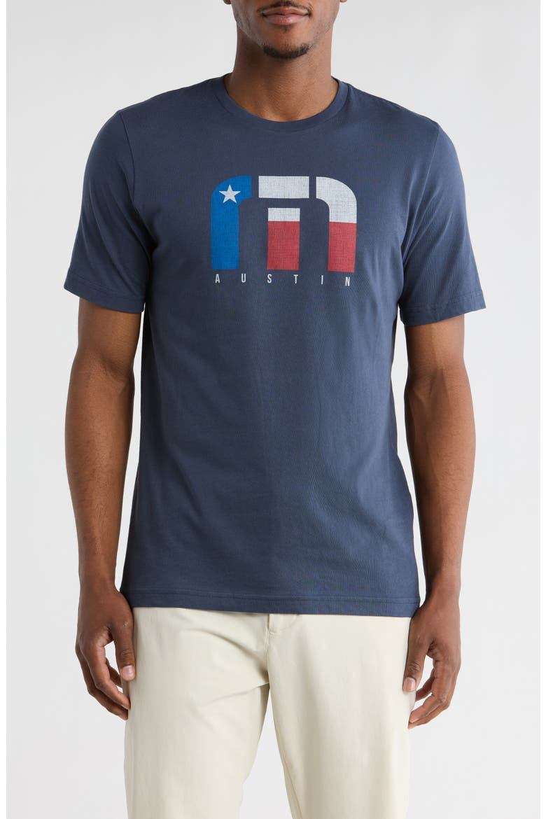 Austin Live Music Cotton Graphic T-Shirt, Main, color, MOOD INDIGO