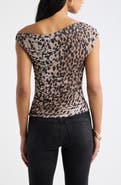 Open Edit Cap Sleeve Mesh Top