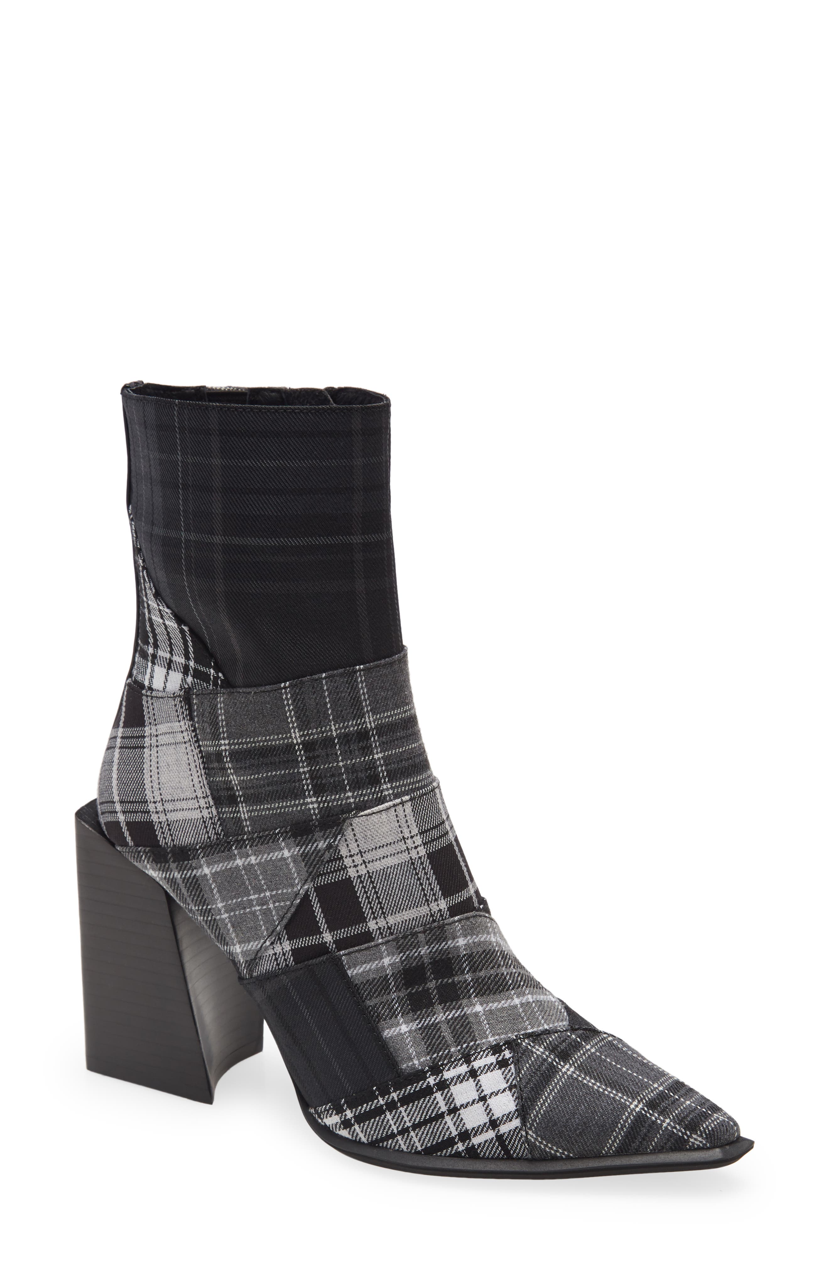 Jeffrey Campbell Lasiren Plaid Bootie, Main, color, 