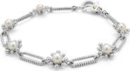 LAGOS Sterling Silver Luna Fleur Cultured Pearl Bracelet