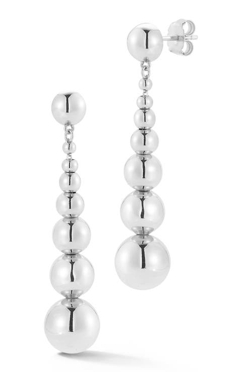 Graduated Ball Drop Earrings