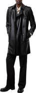 Burberry Mid-length Leather Kensington Trench Coat