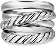 David Yurman Crossover Five Row Ring in Sterling Silver, 17.5mm