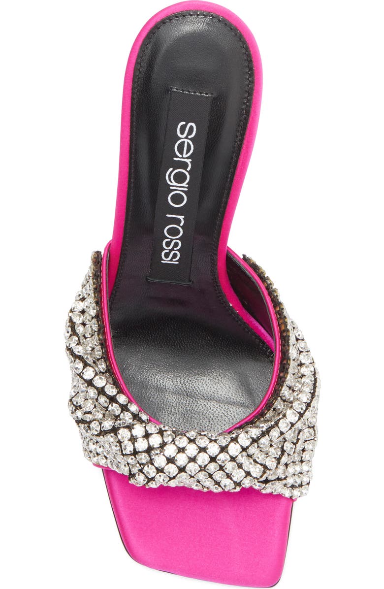 Sergio Rossi Crystal Embellished Slide Sandal, Alternate, color,