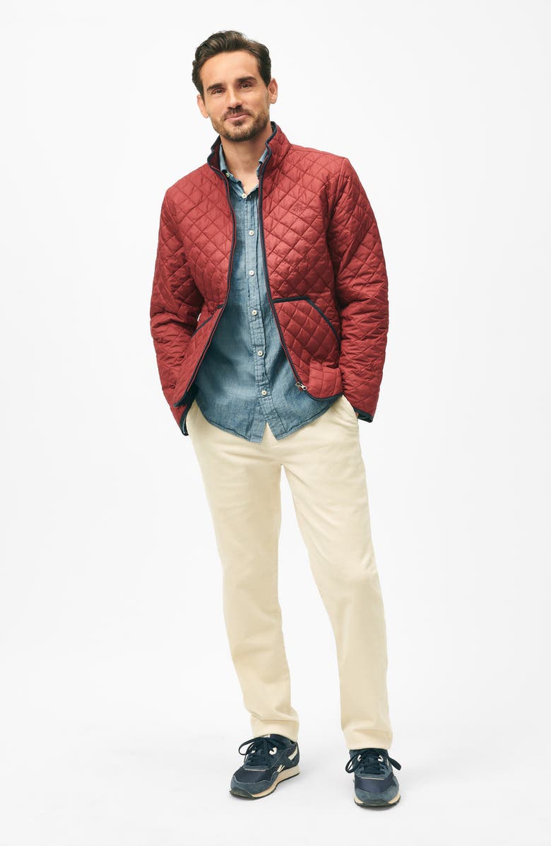 Brooks Brothers Water Repellent Diamond Quilted Liner Jacket, Alternate, color, 